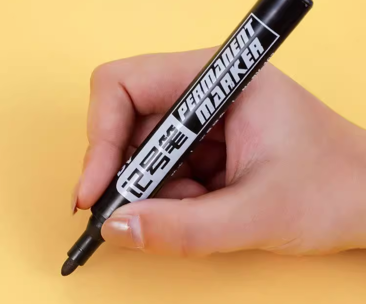 100支防水记号笔黑色油性不可擦大头笔物流快递笔专用加长马克笔